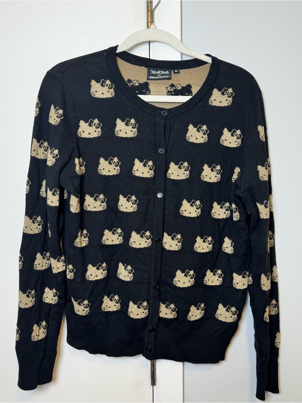 Modcloth for Hello Kitty Black and Gold Cardigan